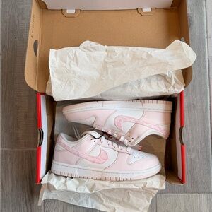 Nike Dunk Low in White and Pink